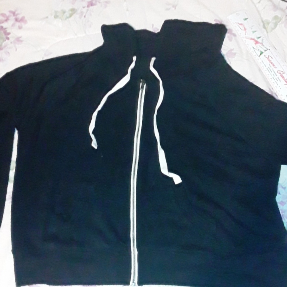 Black grayish Cropped hoodie